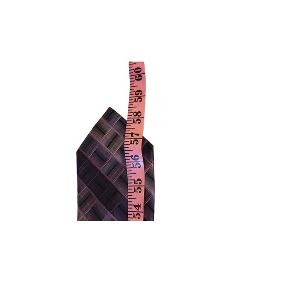 Arrow 100% Silk Tie Purple Geometric Men Necktie Business Work Church Wedding - Picture 11 of 13